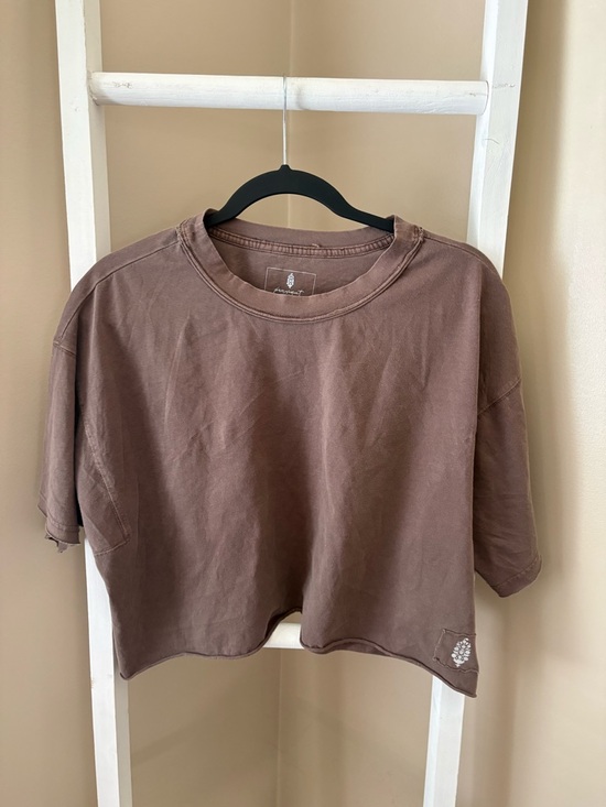 FP Movement by Free People Tops - FP Movement Washed Cocoa Cropped Tee